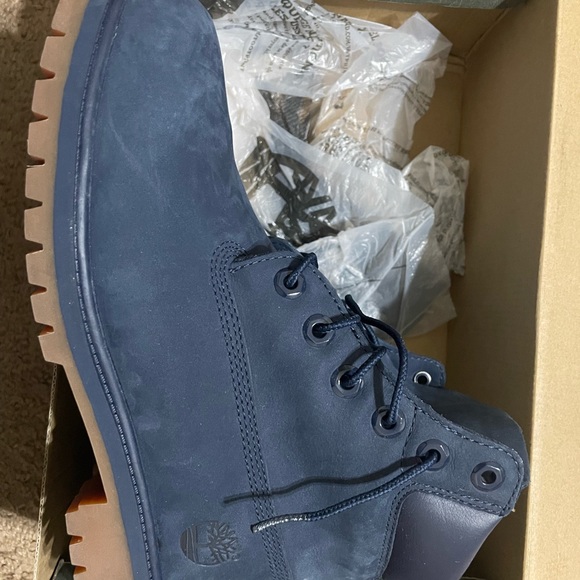 Navy Blue Timberlands - Picture 4 of 8